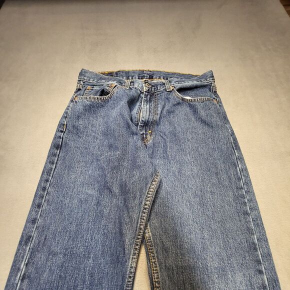 Levi's 505 Jeans Mens 33x30 Blue Regular Fit Straight Leg Distressed Denim - Picture 2 of 11